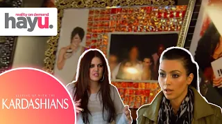 Khloé Keeps Kim's Exes Pictures on Her Wall | Keeping Up With The Kardashians