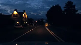 Night Drive through English Countryside, North Yorkshire to Cumbria 4K