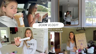 DORM VLOG: huge dorm haul, shopping + visiting my dorm😊🤍