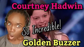 America's Got Talent Courtney Hadwin Gets A Golden Buzzer | REACTION