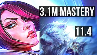 FIORA vs VOLIBEAR (TOP) | 3.1M mastery, 1600+ games, 2/1/6 | KR Master | v11.4