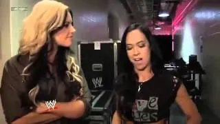 AJ Lee and Kaitlyn get into an argument backstage - WWE App Exclusive