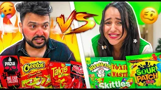 The ULTIMATE Spicy VS Sour Food Challenge 🍋🌶