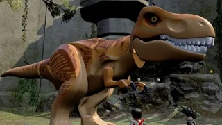 LEGO Jurassic World - Free Roam Gameplay - Jurassic World Hub (T-Rex Gameplay)
