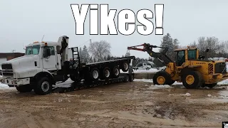 Unloading 6x6 Truck Almost Went Sideways