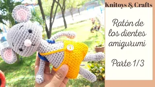 Ratón de los dientes amigurumi a crochet - Parte 1/3 cabeza y cuerpo