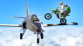 BIKERS vs. PLANES! (GTA 5 Funny Moments)