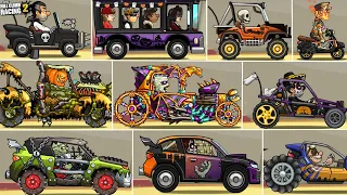 Hill Climb Racing 2 - ALL HALLOWEEN PAINTS / LOOKS 2020 GAMEPLAY