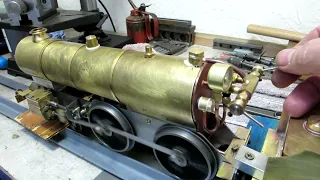 Live steam gauge 1 Girton locomotive bench test.