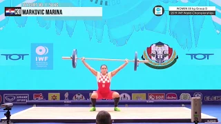 Marina Marković (55 kg) Snatch 60 kg - 2019 World Weightlifting Championships