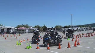 One run of the 4-Man Team Event - Grand Prairie Police Spring Classic Motorcycle Rodeo