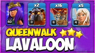 Amazing TH 10 Queen Charge LavaLoon Attack Strategy Guide | TownHall 10 LaLo 3 Star | Clash of Clans