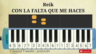 Reik - CON LA FALTA QUE ME HACES - tutorial melodika