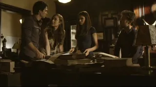 TVD 2x3 - Damon and Elena digging through Isobel's research on werewolves (Deleted) | Delena Scenes