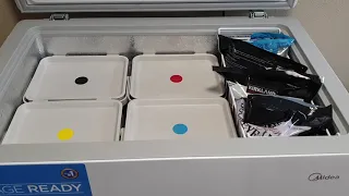 How to organize a Midea 7cu ft chest freezer with Ikea bins.