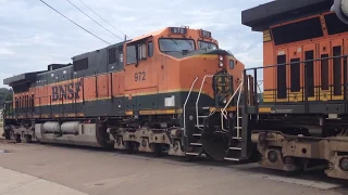 3rd Street railroad crossing, BNSF 972 and 5080 Light Power, Sioux City, IA