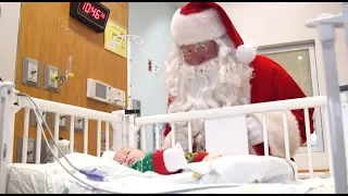 NICU babies at Texas Children's Pavilion for Women visited by Santa Claus