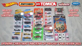 Opening Christmas Gift of Die-cast Cars Review 2022 | Hot Wheels, Matchbox, Tomica & MORE