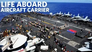 USS Gerald R. Ford (CVN 78) Flight Deck Activity | Life Aboard Aircraft Carrier