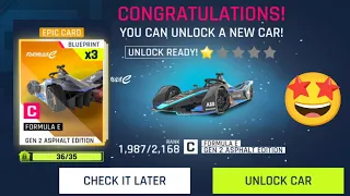 UNLOCKING FORMULA E GEN 2 || ASPHALT 9 ||