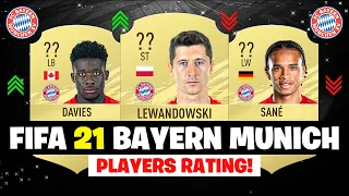 FIFA 21 | BAYERN MUNICH PLAYERS RATING! | FT. ALPHONSO DAVIES, SANE, LEWANDOWSKI... etc