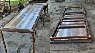 Making a iron folding table/simple and easy metal making table /लोहे की मेज बनाना