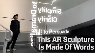 This Augmented Reality Sculpture Is Made Of Words