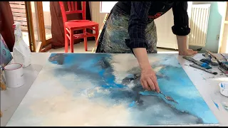 The Easiest Way Texture Painting - DIY - Abstract Acrylic Painting Techniques - Intuitive