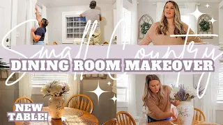 SMALL COUNTRY DINING ROOM MAKEOVER | KITCHEN CLEAN AND DECORATE | MarieLove