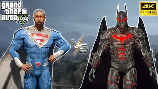 GTA 5 - Superman Val-Zod VS Hellbat Batman! (4K Ultra HD Gameplay)