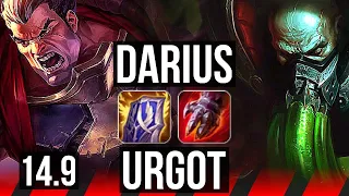 DARIUS vs URGOT (TOP) | 10/1/3, Legendary, 600+ games, Rank 11 Darius | BR Grandmaster | 14.9