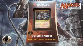 I open the deck commander Strixhaven, Silverfeather Proclamation, Magic The Gathering