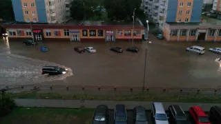 Смотреть всем !!! Великий  потоп  на  улице  Белуша, Гродно 11.07.2016