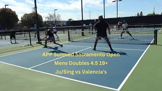 APP Sunmed Sacramento Open: Mens Doubles 4.5 19+: Ju/Sing vs Valencia's