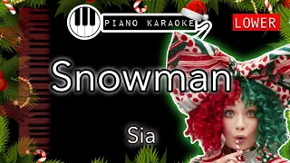 Snowman (LOWER -3) - Sia - Piano Karaoke Instrumental