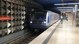 U-Bahn München: Einfahrt U8 am Olympia Einkaufszentrum