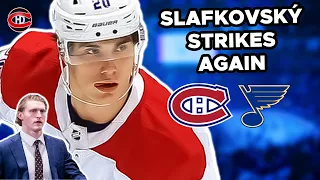 Slafkovsky STRIKES AGAIN - Caufield On Pace for 60? - Dvorak HAT TRICK - Habs vs Blues Game Reaction