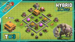 ✅ BEST Town Hall 3 (TH3) Hybrid Base 2023 - LINK