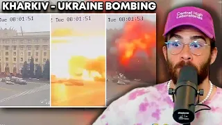 HUGE BOMBINGS in Karkhiv Ukraine | HasanAbi Reacts