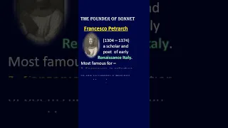 Petrarch | the founder of Sonnet #english  #englishliterature