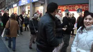 Hari Krishna devotees' on Oxford Street, London, UK; 27th December 2011