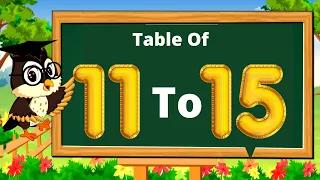 Table of 11 to 15 | Rhythmic Table of Eleven to Fifteen | Learn Multiplication Table of 11 to 15