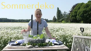 Sommer Tischdeko am Margariten Feld | Natur pur | DIY mit Steinen & Blättern | Sekey