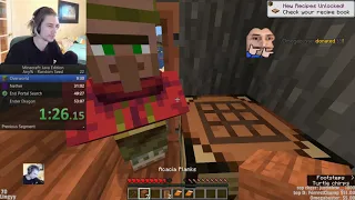 Villager makes xQc RAGE - Minecraft speedrun