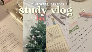 study vlog 🔗 life of a high school student, lots of studying