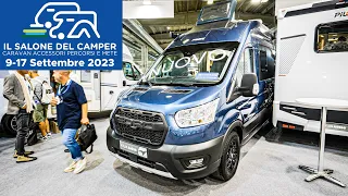 PILOTE ATLAS A603 EDIZIONE 60 ANNI AT SALONE DEL CAMPER 2023 THE FORT TRANSIT CAMPER VAN SLEEPS 2