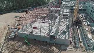 «КСМ»: Строительство школы на 1350 мест в Петрозаводске (июль-2020)