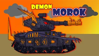 How To Draw Cartoon Tank Demon Morok | HomeAnimations - Cartoons About Tanks