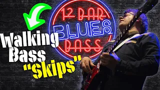 EASY 12 Bar Blues Bass - adding skips - Lesson 7
