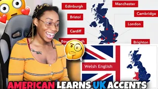 AMERICAN REACTS AND LEARNS 30+ UK ACCENTS & DIALECTS (FUNNY)| Favour